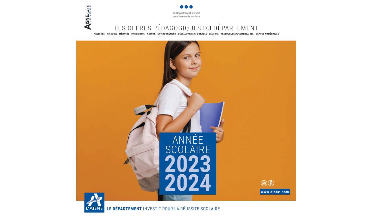 Offres pédagogiques le livret 2023 2024 est paru Conseil